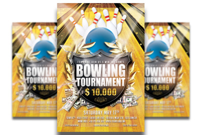 Bowling Championship - Flyer Template