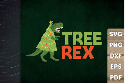 Christmas Design Dinosaur Tree Rex