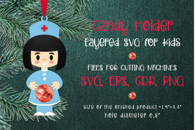 Physician Christmas Ornament Candy Holder SVG