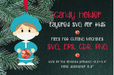 Nurse Christmas Candy Holder Template SVG