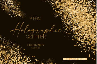 Gold Glitter holographic overlays, Iridescent brush stroke glitter, Me