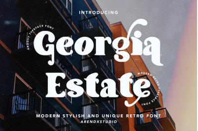 Georgia Estate - Modern Retro Font