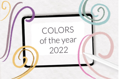 Trending color palette 2022 for Procreate