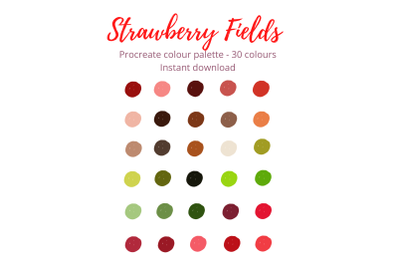 Strawberry Fields Procreate Swatch/Palette