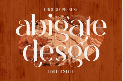 abigate desgo Typeface