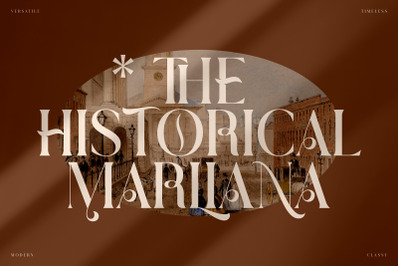 THE HISTORICAL MARLIANA Typeface