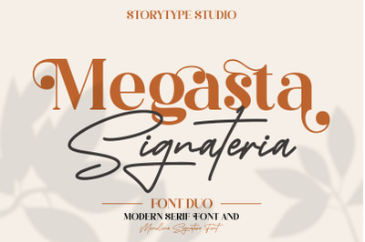 Megasta Signateria Font Duo Typeface