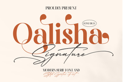 Qalisha Signature Font Duo Typeface