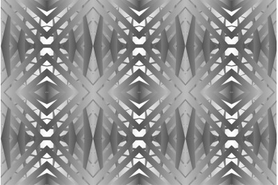Geometric tile patchwork seamless pattern vector illustration Monochro