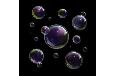 Bubbles soap. Foam abstract bubble shampoo background, clear soap rain