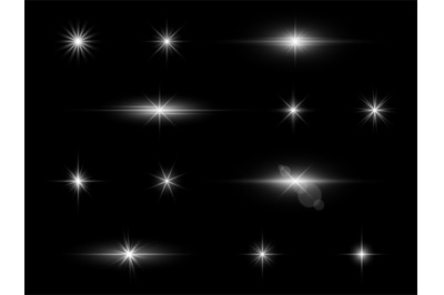 Effect light. White galaxy sparkles. Xmas glowing stardust. Silver hol