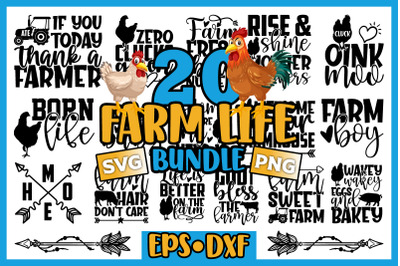 Farm Life SVG Bundle, Farmhouse SVG, Cut File, Cricut, Commercial