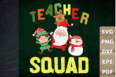 Funny Christmas Teacher Squad Reindeers