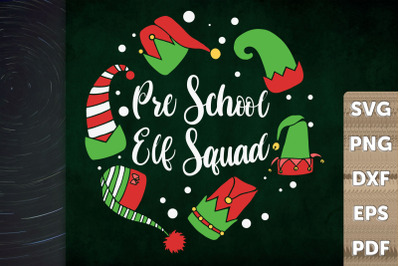 Merry Xmas Design Elf Squad Pre School