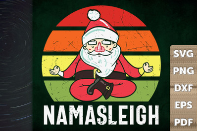 Funny Christmas Santa Claus NamaSleigh