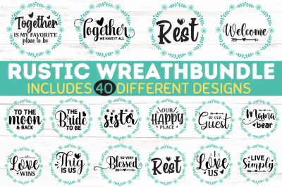 Rustic Wreath SVG Bundle