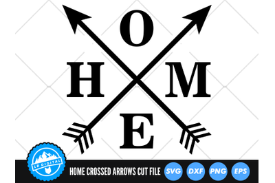 Home Crossed Arrows SVG | Home Sign Cut File | Home Compass SVG