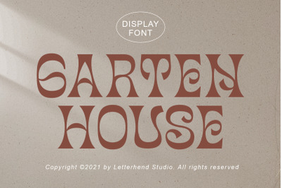 Garten House - Unique Display Font