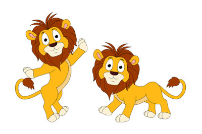 cute lion animal cartoon graphic