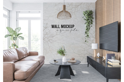 Wall mockup&2C; Wall paper mockup