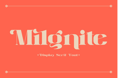 Milgnite Typeface