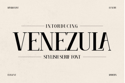 VENEZULA Typeface