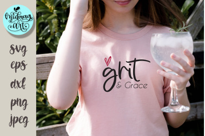 Grit and grace svg, inspirational svg