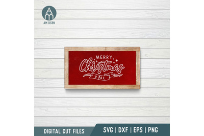 Merry Christmas Y&#039;all svg, Christmas svg cut file