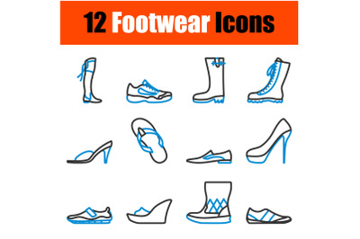 Footwear Icon Set