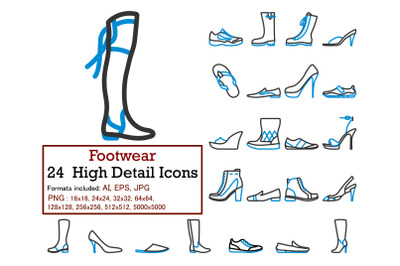 Footwear Icon Set