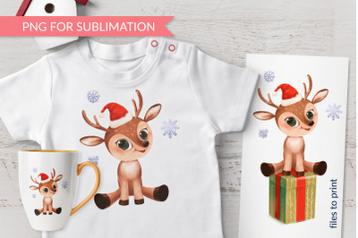 Christmas Deer Sublimation.