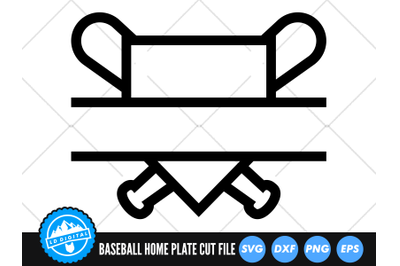 Home Plate Monogram SVG | Baseball Cut File | Baseball Bat SVG