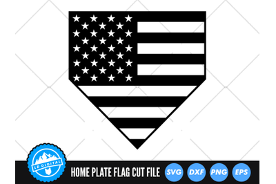 Home Plate American Flag SVG | Home Plate USA Flag SVG | Baseball SVG