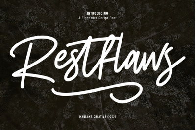 Restfaws Signature Script Font