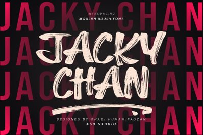 Jacky Chan - Brush Font