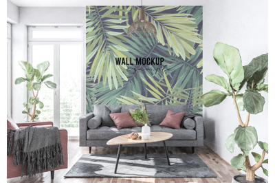 Wall mockup&2C; Wall paper mockup