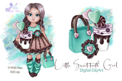 Little Sweet-tooth Girl (Digital ClipArt )