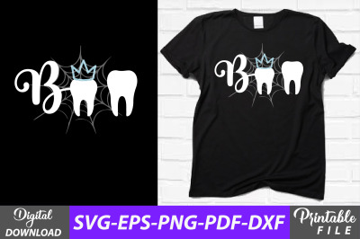 Boo Funny Halloween Dentist T-shirt Svg