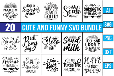 Cute And Funny SVG Bundle