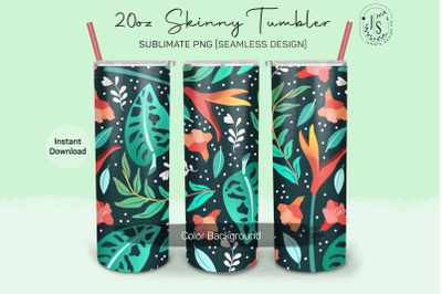 Tropical Forest, Leaves 20oz Tumbler Sublimation