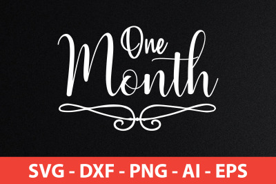 one month SVG