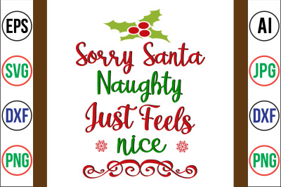 sorry santa naughty just feels nice SVG