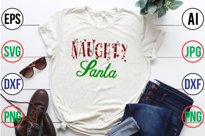 Naughty Santa SVG