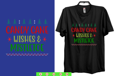 Candy Cane Wishes &amp; Mistletoe svg