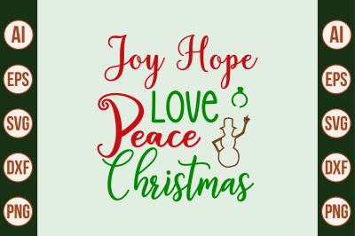 Joy Hope Love Peace Christmas svg