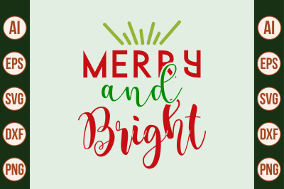 Merry and Bright SVG