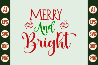 Merry and Bright SVG