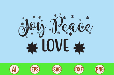 Joy Peace Love svg