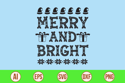 Merry and Bright SVG