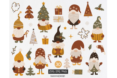 Boho Christmas gnome SVG